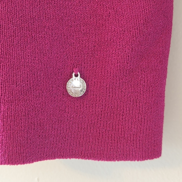 Adolfo Domínguez Magenta Ribbed Knit Sweater Women’s Small Long Sleeve Crew Neck - Picture 8 of 13